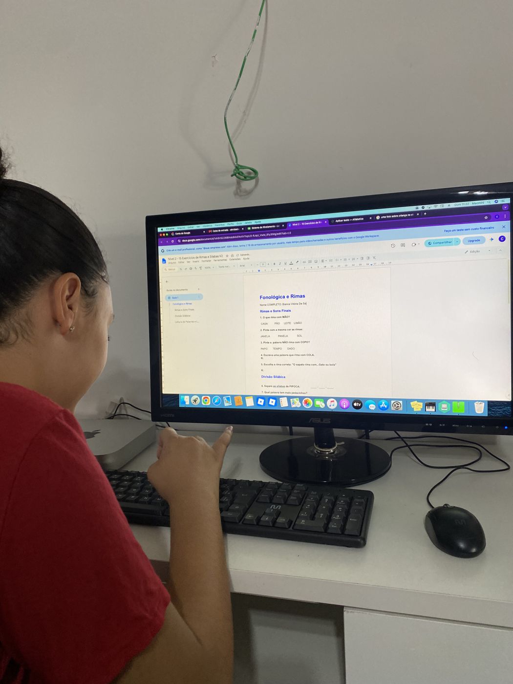 Momento de leitura e imaginação